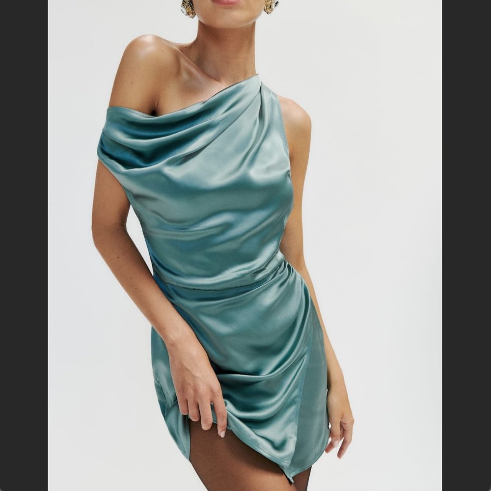 Reformation Alanis Silk Mini Dress